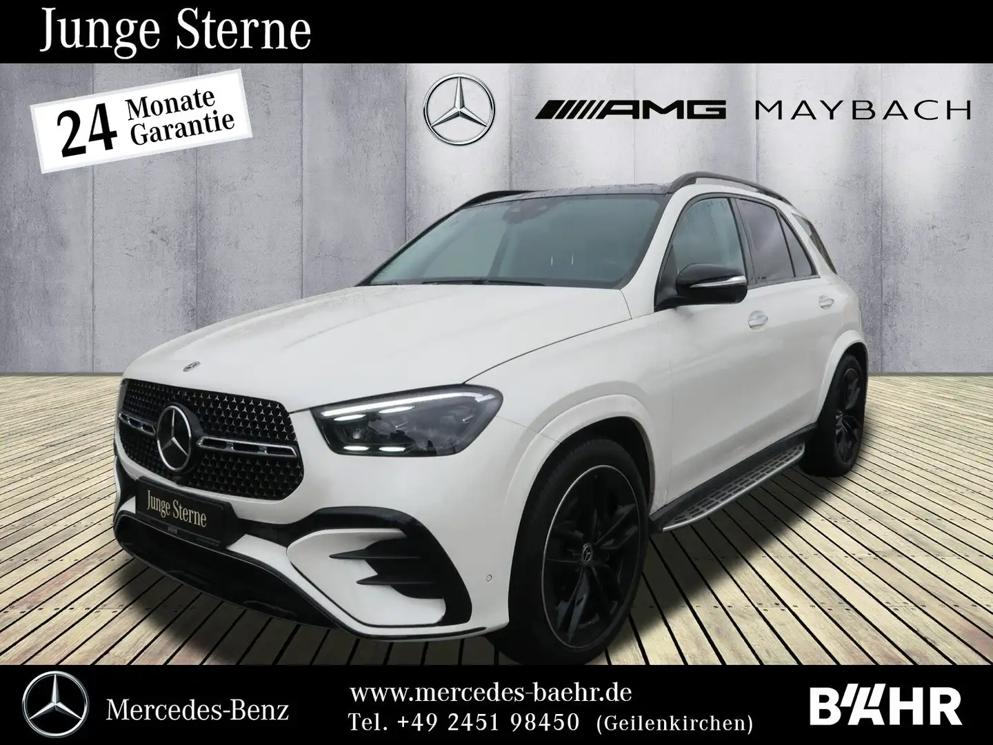 Mercedes-Benz GLE 450 GLE 450 d 4M AMG+Night/Airmatic/AHK/Pano/360° Weiß - 1