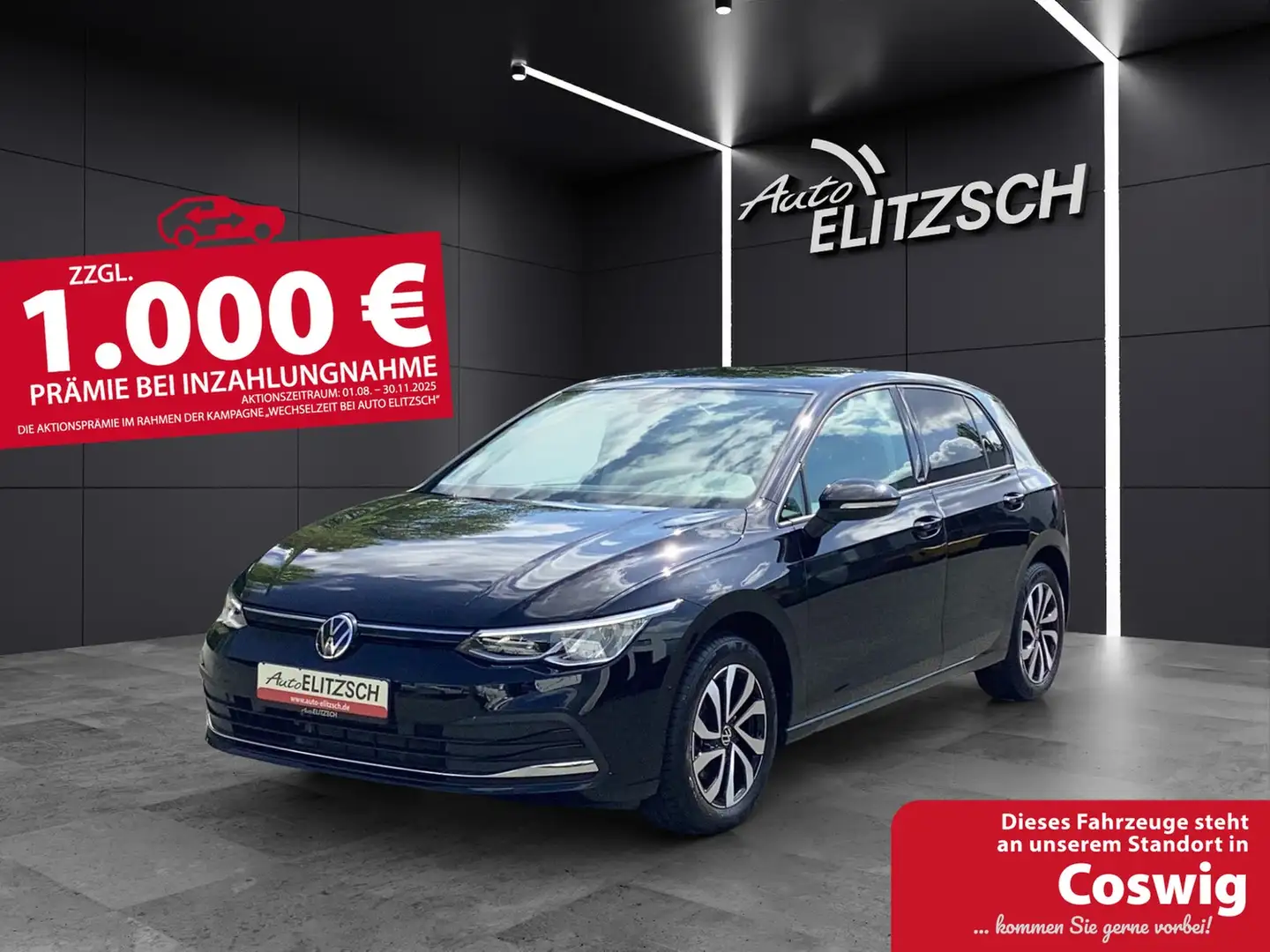 Volkswagen Golf VIII eTSI Active DSG LED AHK Navi AID ACC Park-... Schwarz - 1