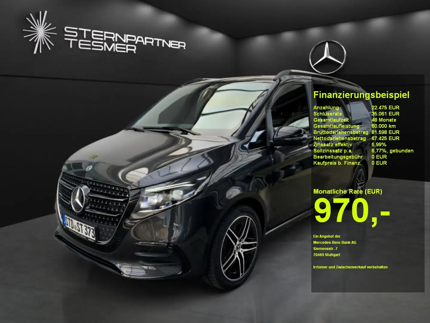 Mercedes-Benz V 300 d AVANTGARDE, LANG - AMG, NIGHT, AHK, 8 S. Grau - 1