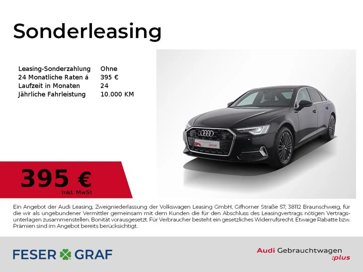 Audi A6 Lim. 40TDI Matrix/Pano/Leder/R-Kamera/18 Zoll Schwarz - 1