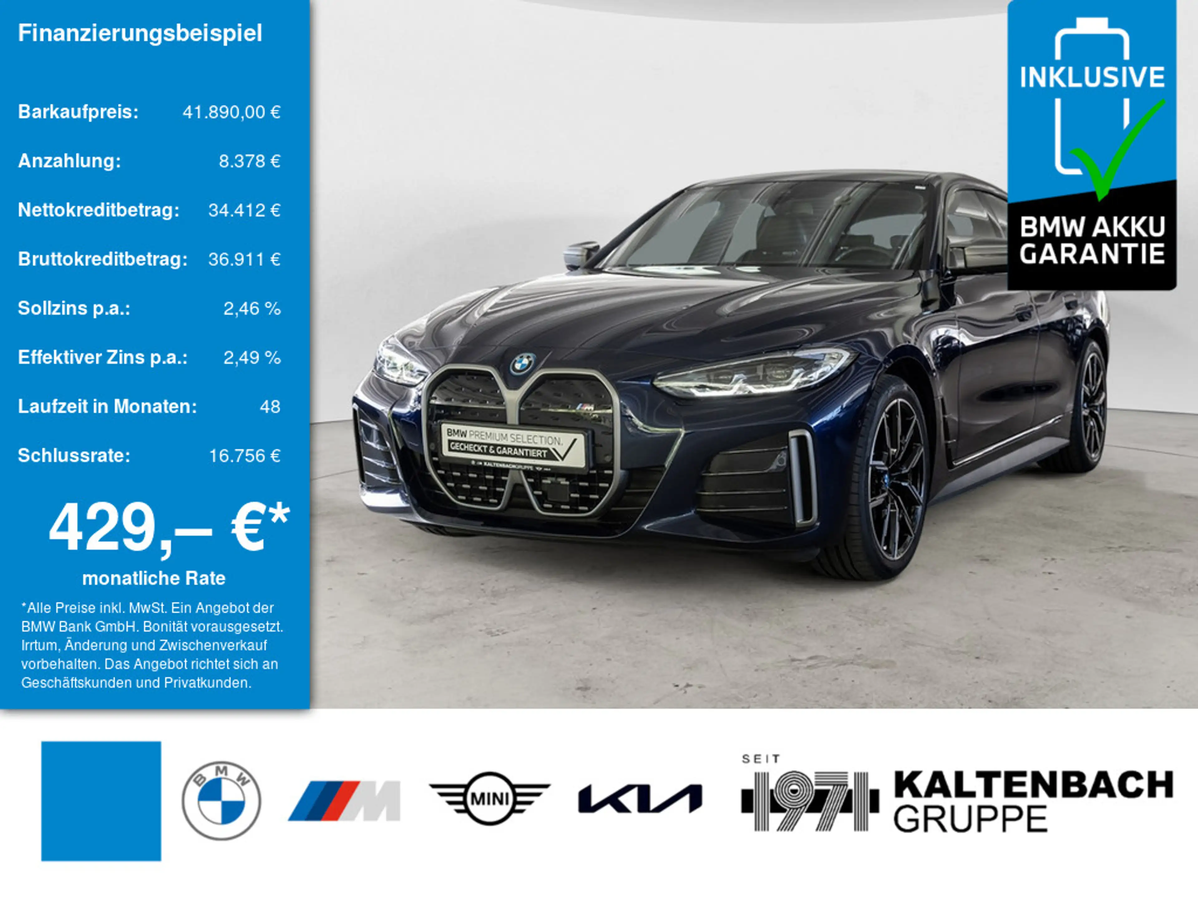 BMW i4 Gran Coupe M50 LED NAVI KAMERA SHZ PDC