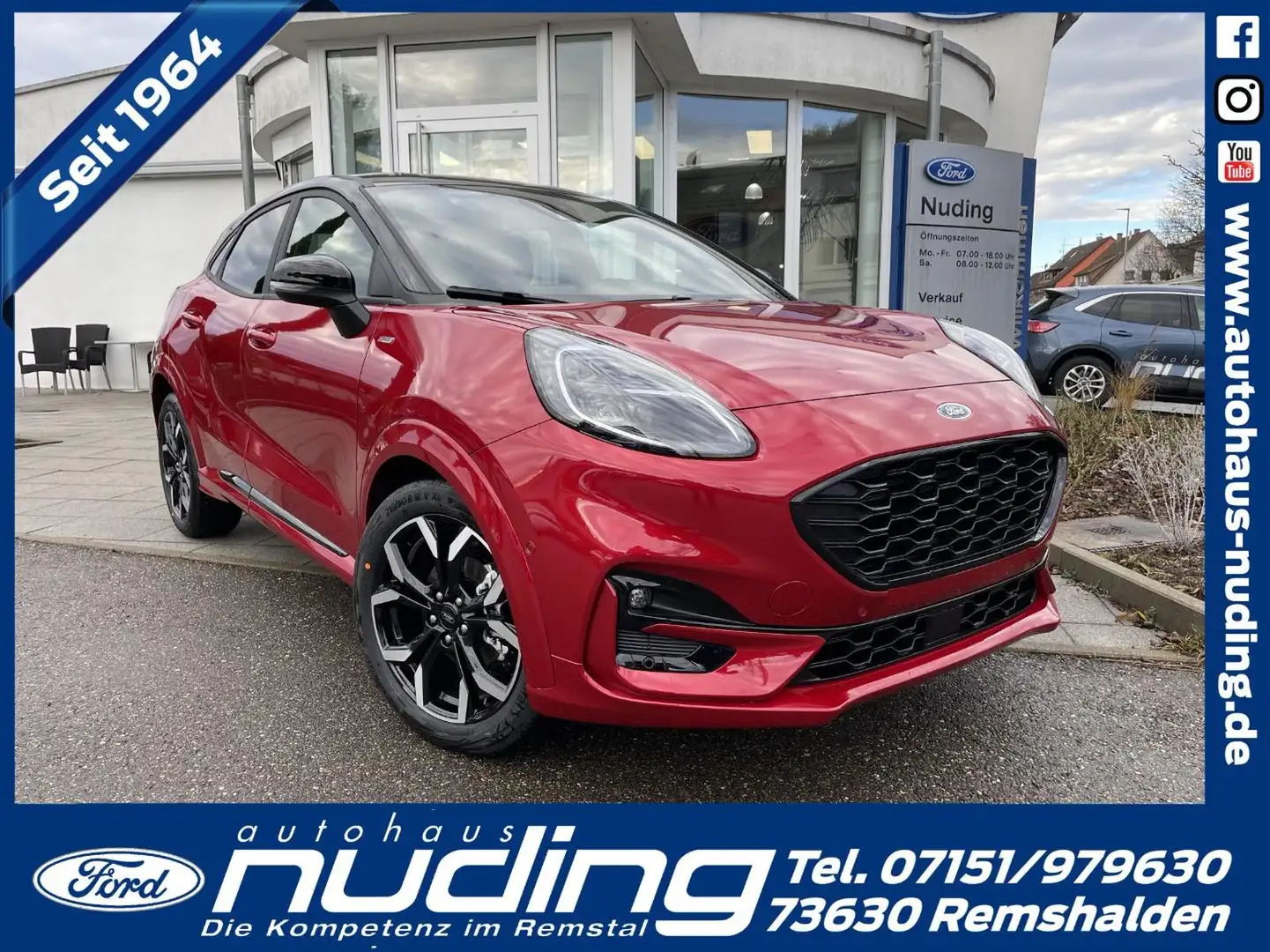 Ford Puma 1.0 EcoBoost Hybrid Aut. ST-Line X Navi/B&O Rouge - 1