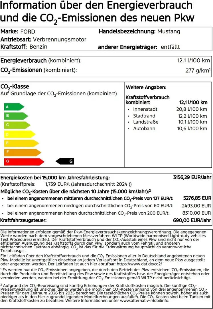 Ford Mustang Fastback 5.0 Ti-VCT V8GT Grau - 2