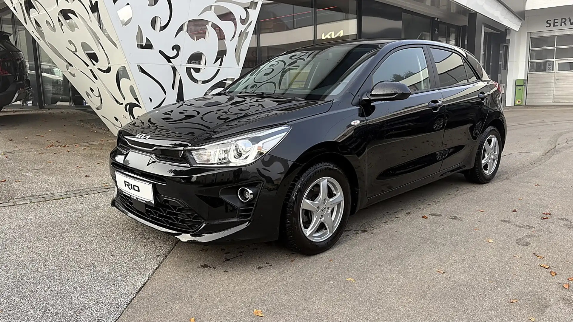 Kia Rio 1,0 TGDI GPF Silber ISG Schwarz - 1