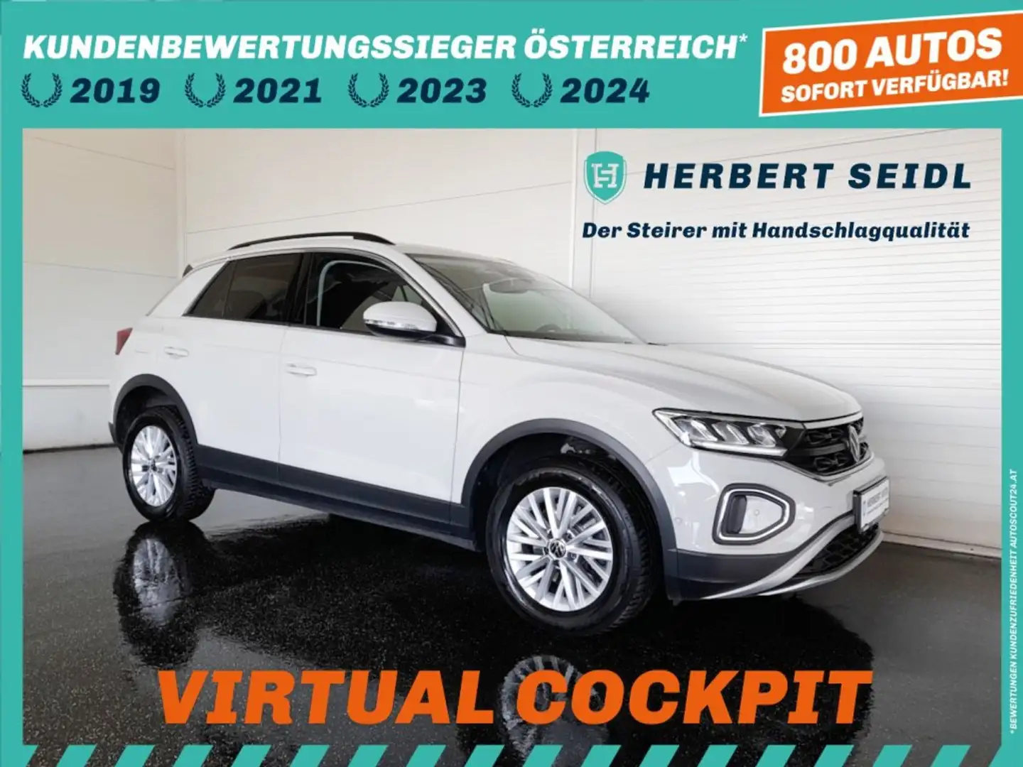 Volkswagen T-Roc LIFE 2,0 TDI DSG *VOLL-LED MIT FLA / VIRTUELL / NAVI / ACC / PDC / SHZG / VERKEHRSZEICHEN & SPURHALTEASSIST* Grau - 1