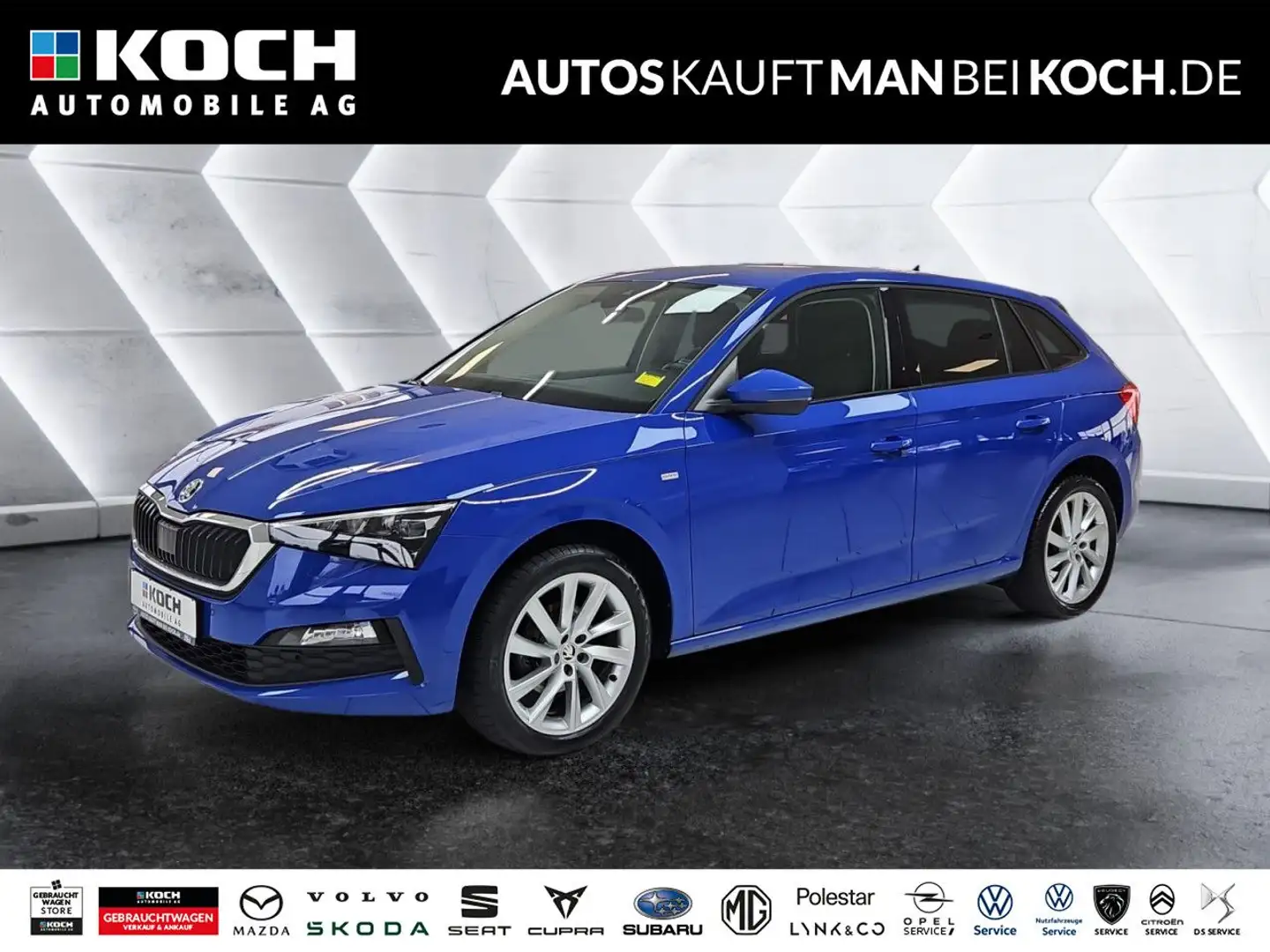 Skoda Scala 1.5 TSI Ambition AHK LED SHZ NAVI TEMP KAM Blau - 1