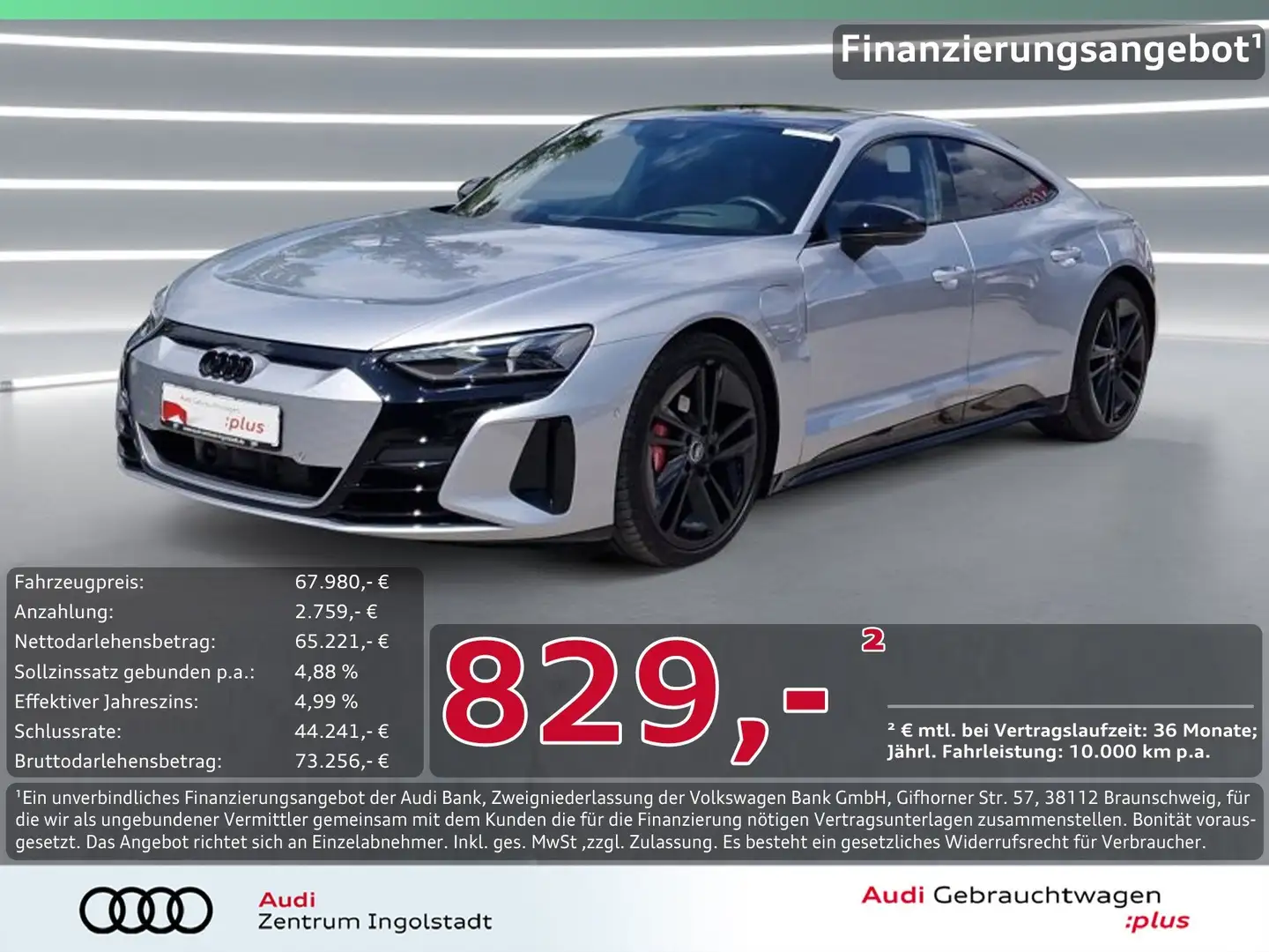 Audi RS e-tron GT Laser Keramik S-Sitze HuD Allradl. Argintiu - 1
