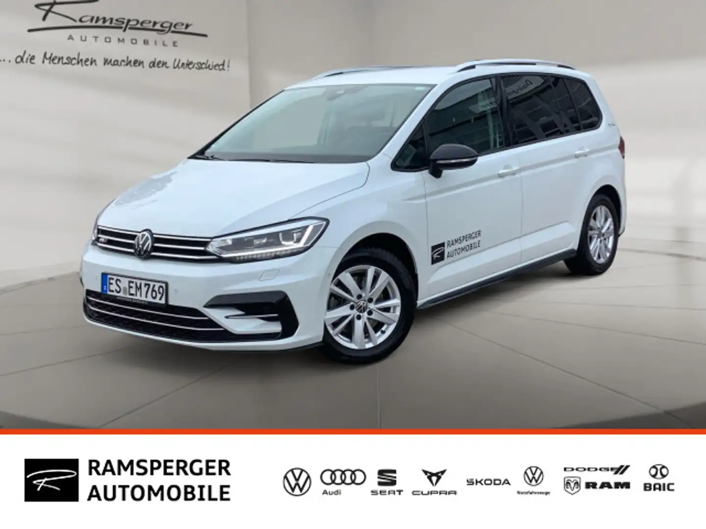 Volkswagen Touran 2.0 TDI DSG R-Line Goal AHK ACC LED Navi Weiß - 1