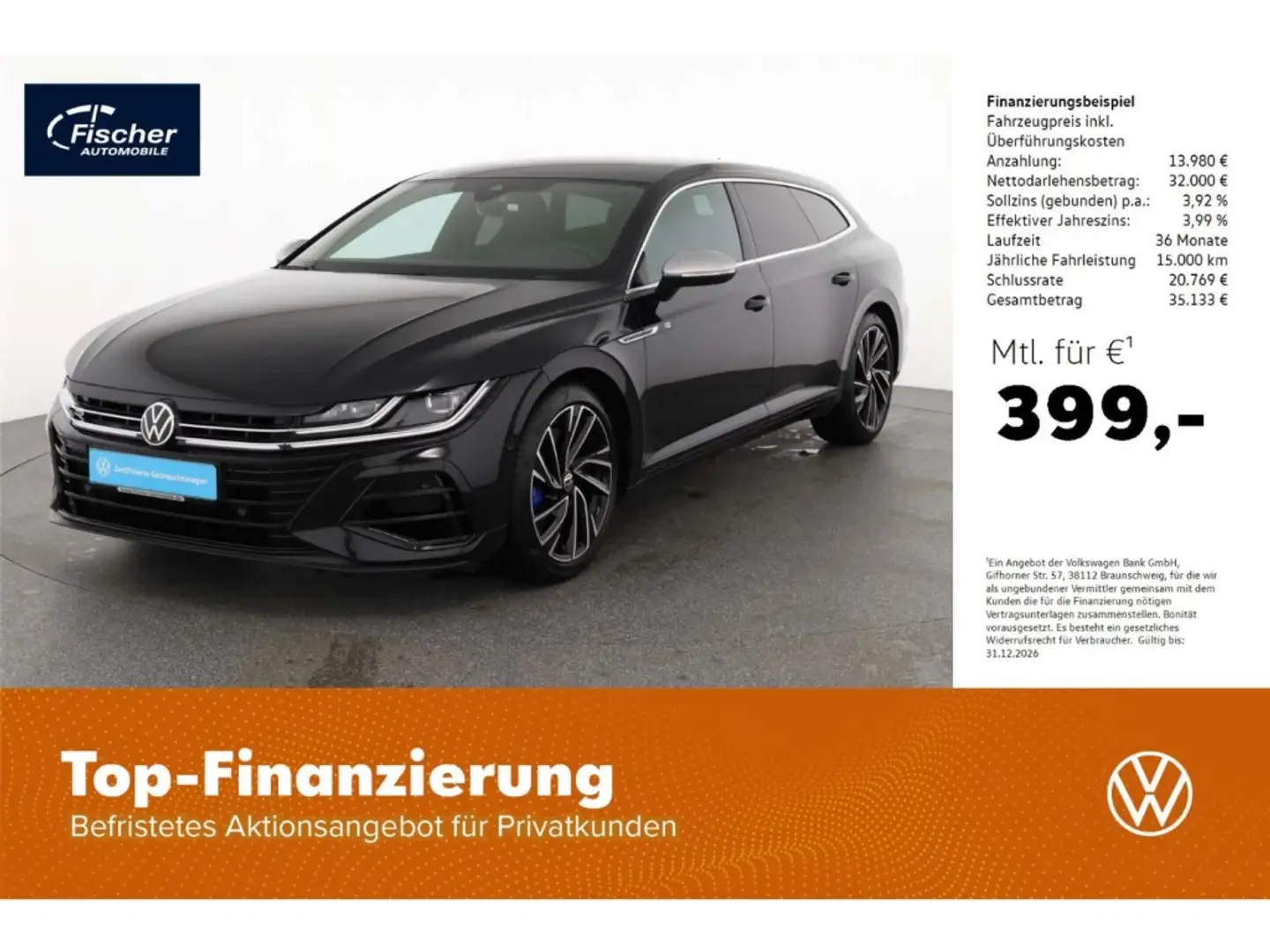 Volkswagen Arteon Shooting Brake 2.0 TSI 4Mot. R DSG Leder Noir - 1
