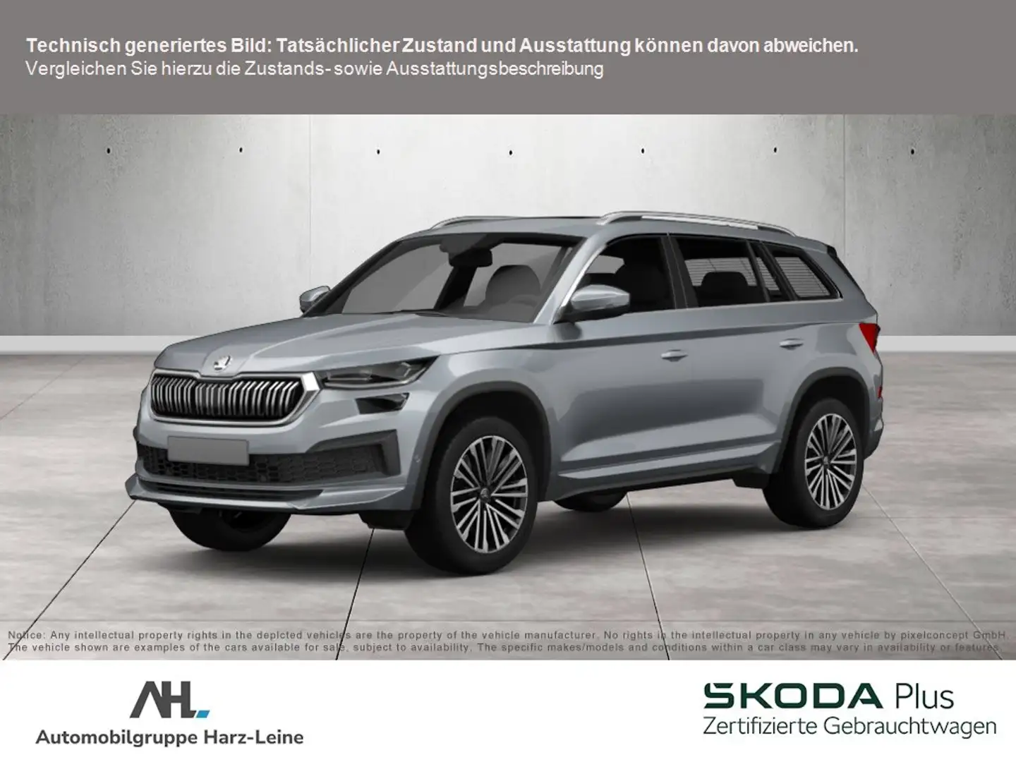 Skoda Kodiaq 2.0 TDI Clever 4x4 DSG LED Navi ACC AHK Pano Silber - 1