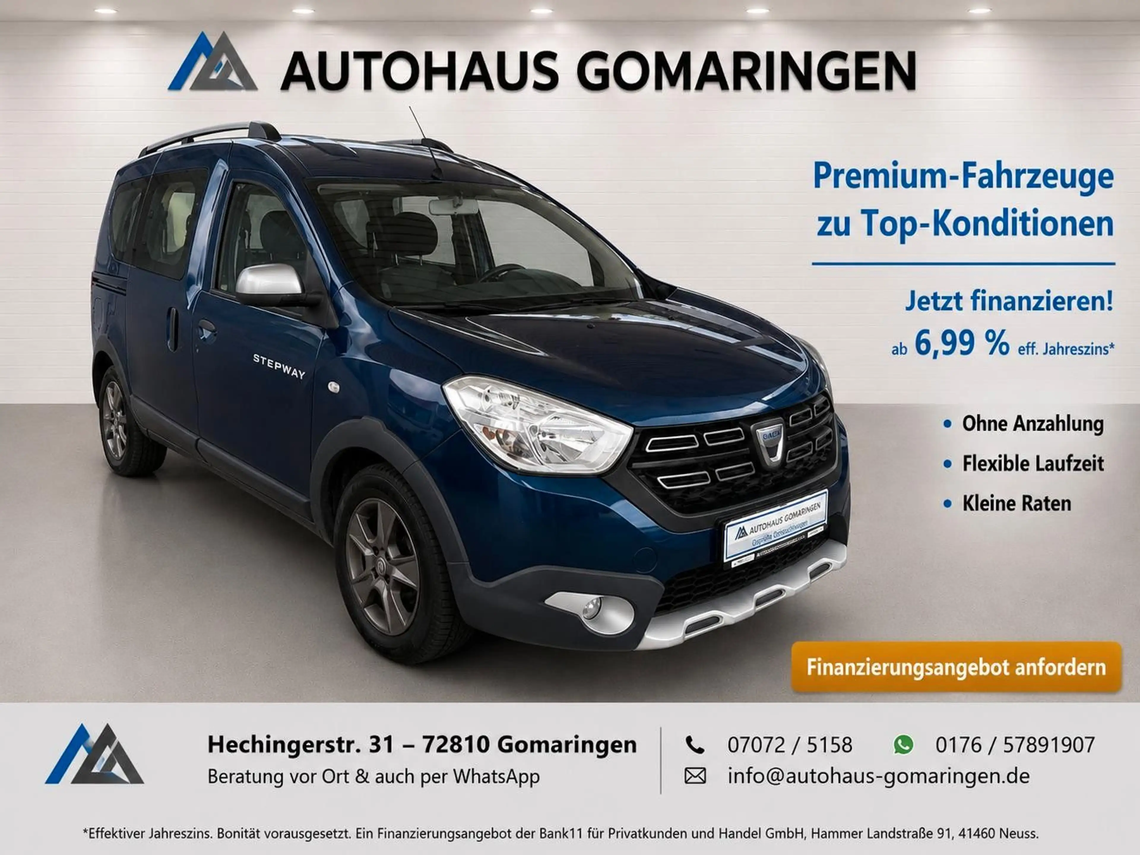 Dacia Dokker Stepway*1.Hand*NAVI*KAMERA*TEMP*SHZ*LM