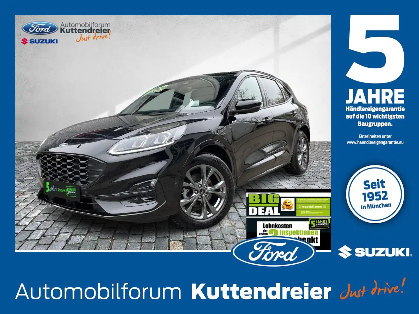 Ford Kuga ST-Line X AHK schw. Voll-LED Glasdach Navi Grau - 1