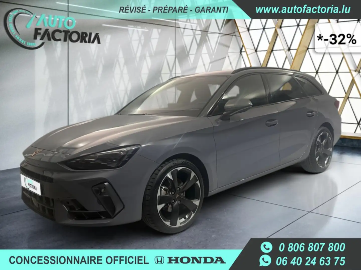 CUPRA Leon Break -32% 1.5 eTSI 150 BVA+MIRRORLINK+CAM+Opts Gris - 1