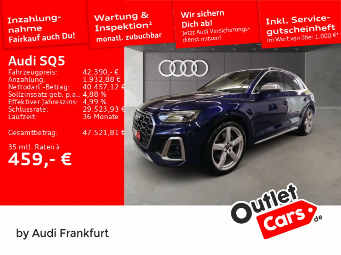 Audi SQ5 TDI quattro tiptronic LED Navi air suspensio Blau - 1