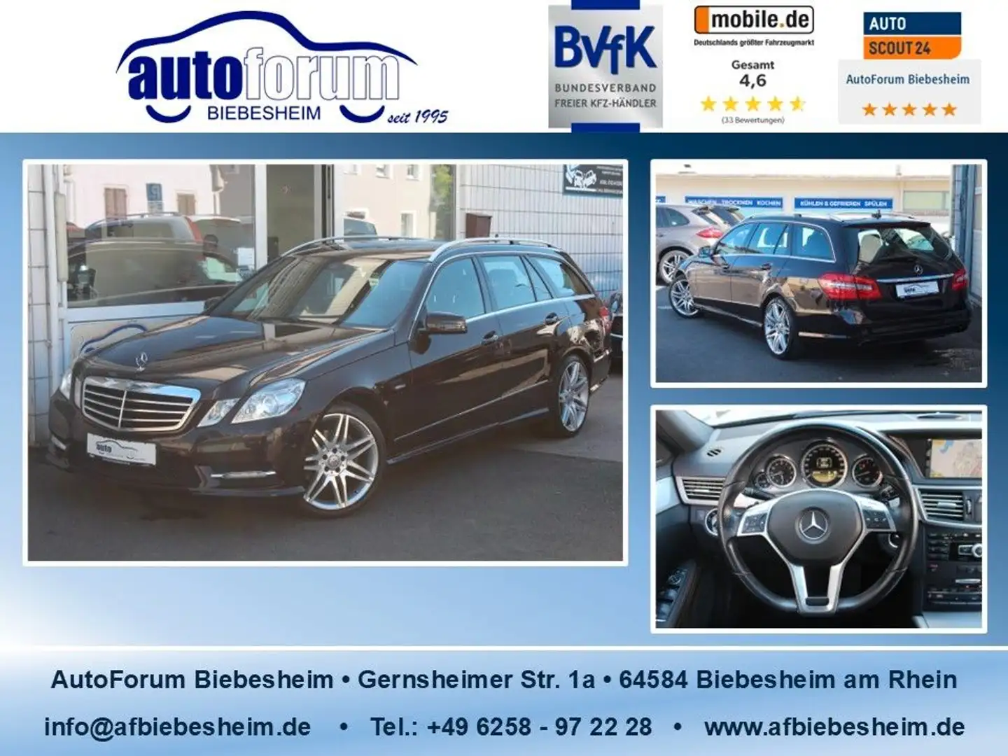 Mercedes-Benz E 350 CDI T AMG Leder*Navi*Harman-Kardon*S-Dach Braun - 1