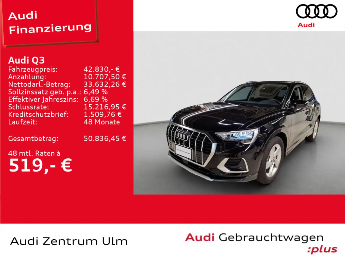 Audi Q3 advanced 35 TFSI AHK KEYL NAVI PANO 5J.GAR. Schwarz - 1