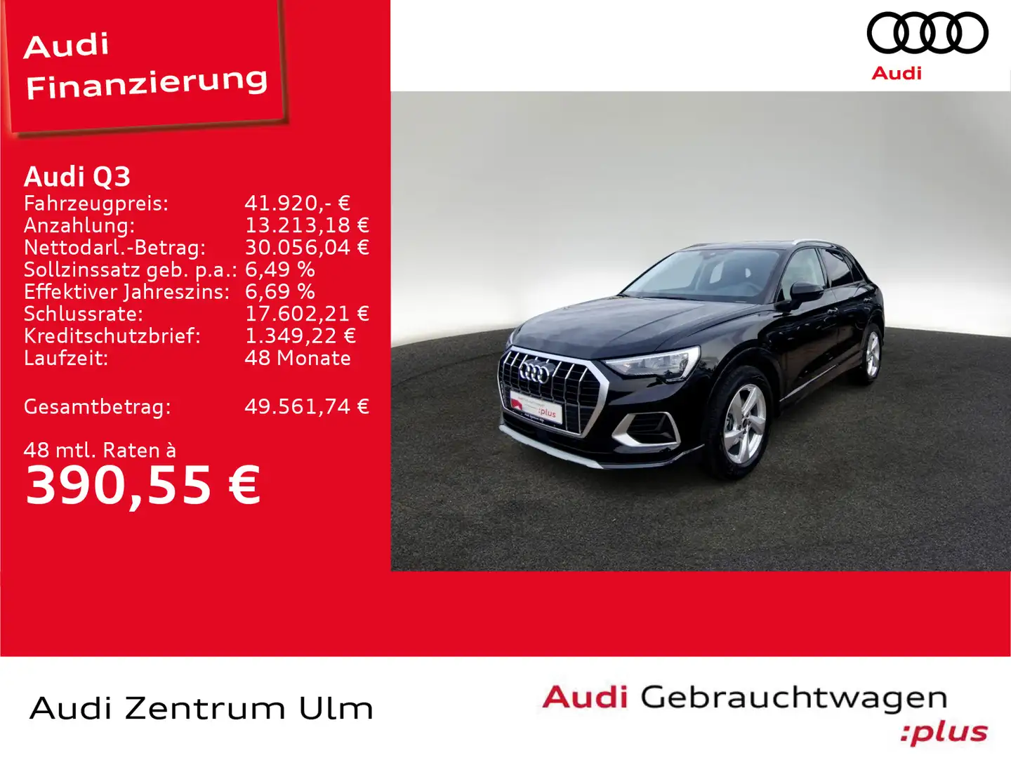 Audi Q3 advanced 35 TFSI AHK KEYL NAVI PANO 5J.GAR. Schwarz - 1