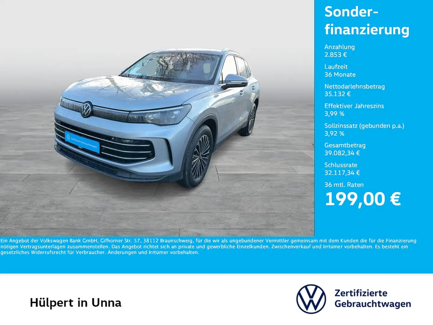 Volkswagen Tiguan 2.0 ELEGANCE NEUES MODELL AHK CAM ACC 18Z Argent - 1