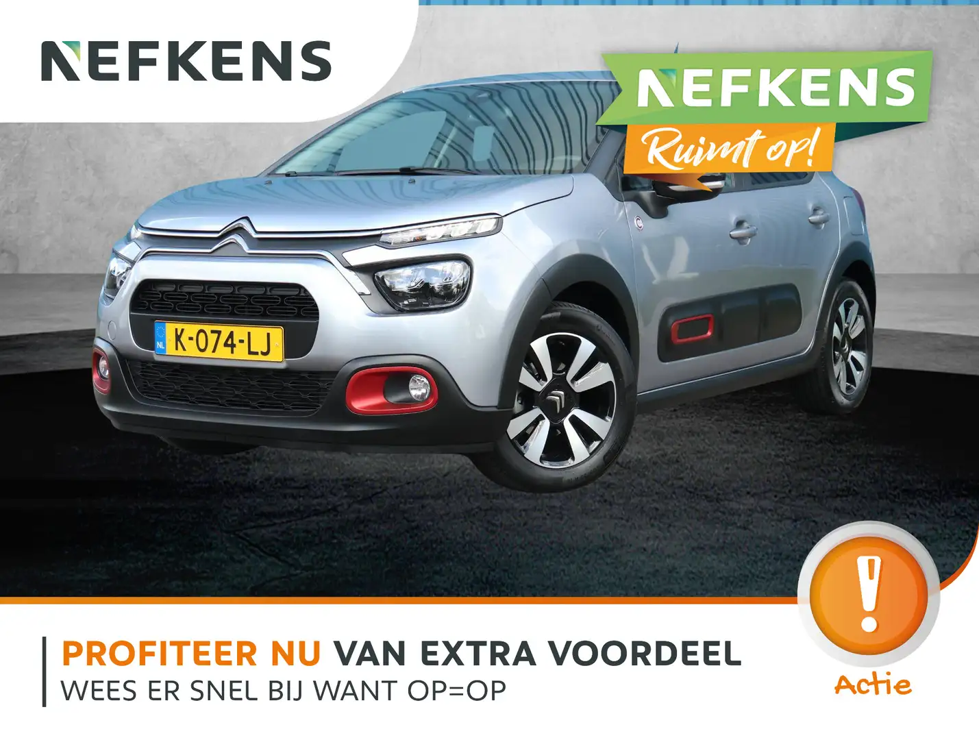 Citroen C3 1.2 85PK C-Series | Apple Carplay/Android Auto | P Gris - 1