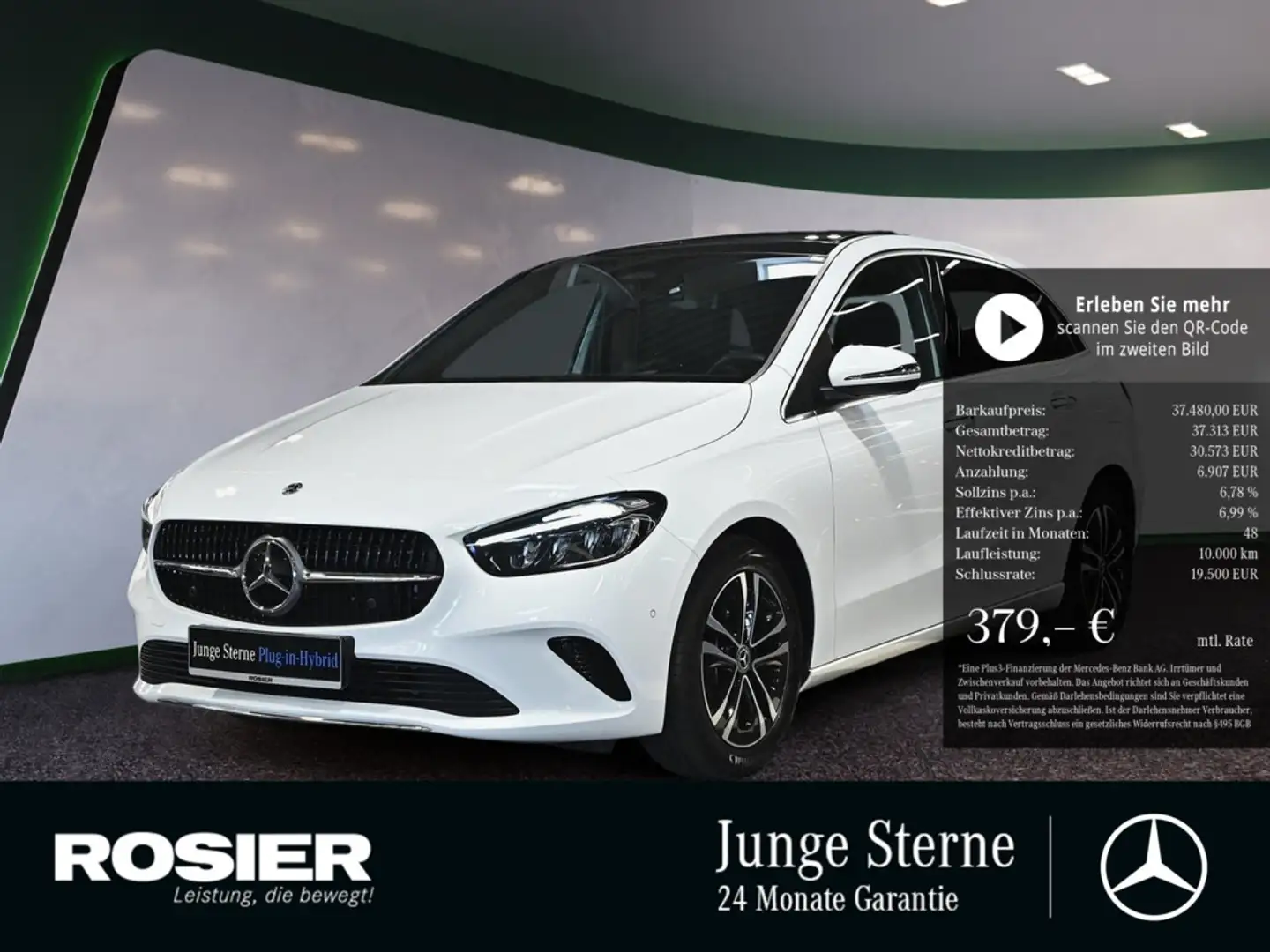 Mercedes-Benz B 250 e Progressive Advanced+ LED Pano Navi S Weiß - 1