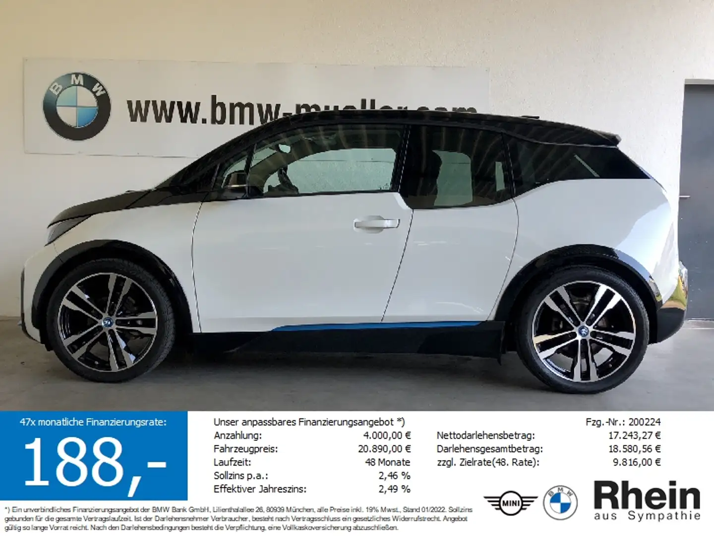BMW i3 s 120 Ah CAM/DAB/TEMPO/S-LadenW&G/SH/NAVI CAM/DAB/ Weiß - 1