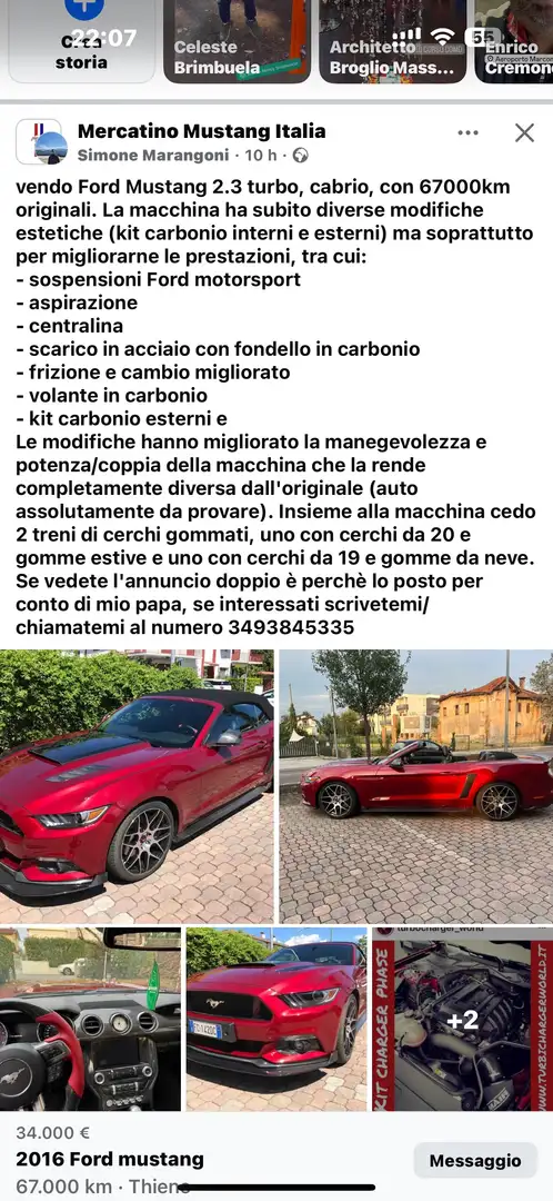 Ford Mustang Convertible 2.3 ecoboost 317cv - 2