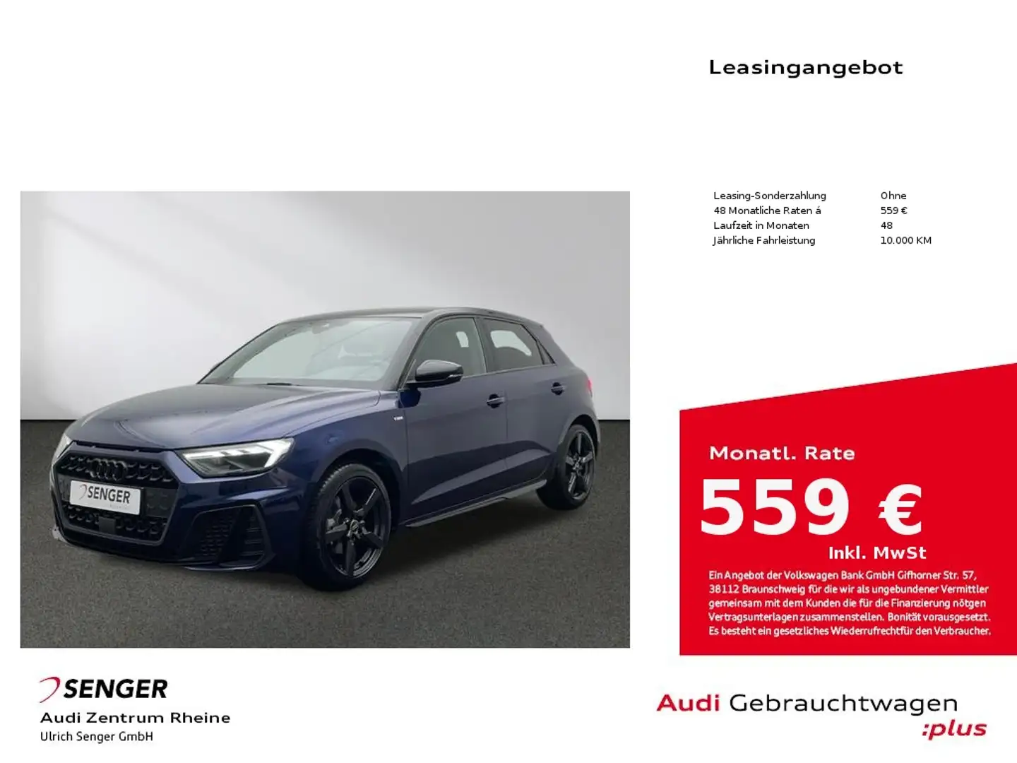 Audi A1 Sportback S line 30 TFSI Optik-Paket Navi LED Blau - 1
