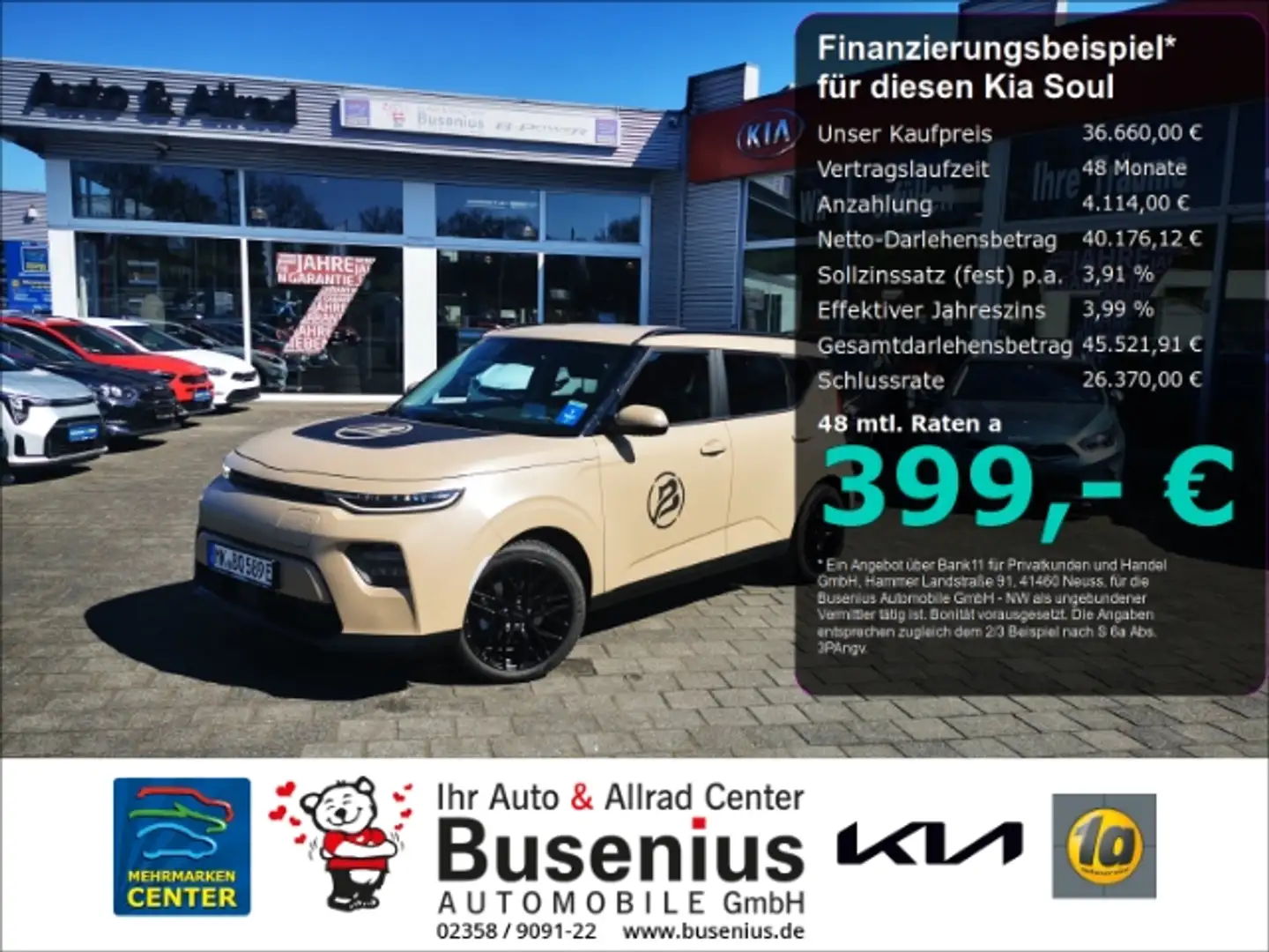 Kia Soul EV Inspiration B-Power ''Dusty''  64kWh+WP+Leder+N Grau - 1