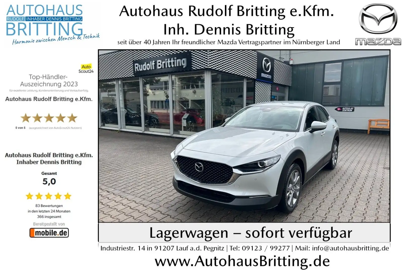 Mazda CX-30 140PS 6AG Centre-line+Driver Assist Paket Alb - 1