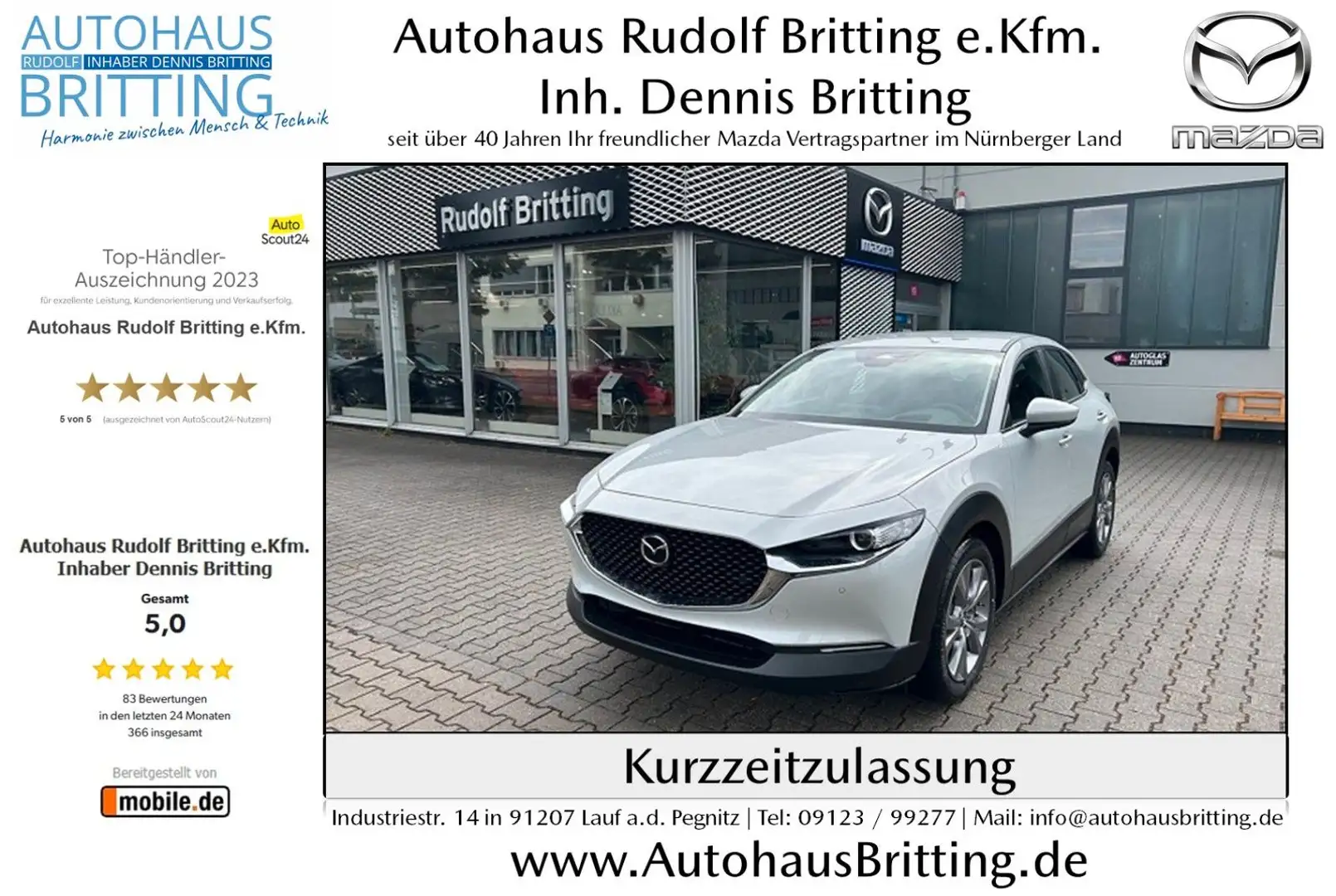 Mazda CX-30 140PS 6AG Centre-line+Driver Assist Paket Weiß - 1