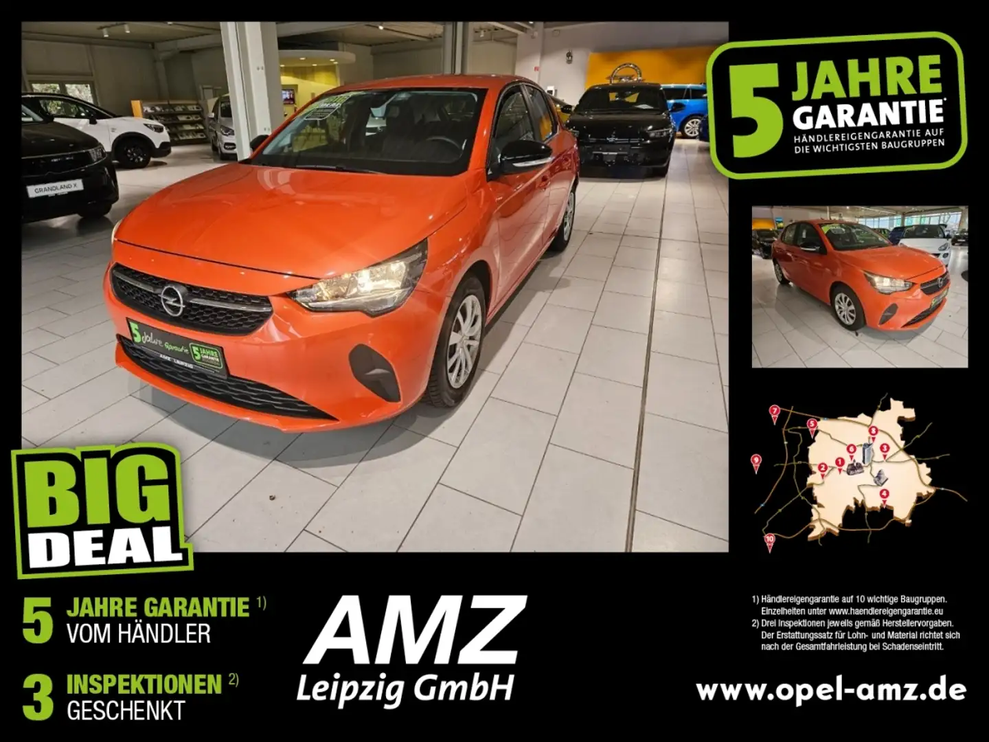 Opel Corsa F 1.2 Edition *TÜV NEU* Naranja - 1