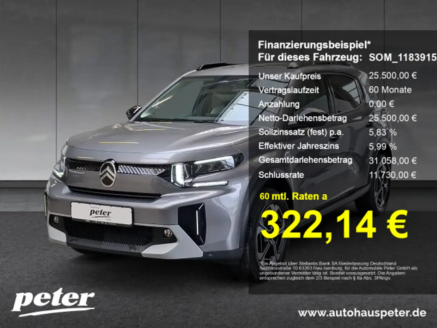 Citroen C3 Aircross C3 Aircross MAX Hybrid 145 AT +NAV+SHZ+Kamera+ Grigio - 1