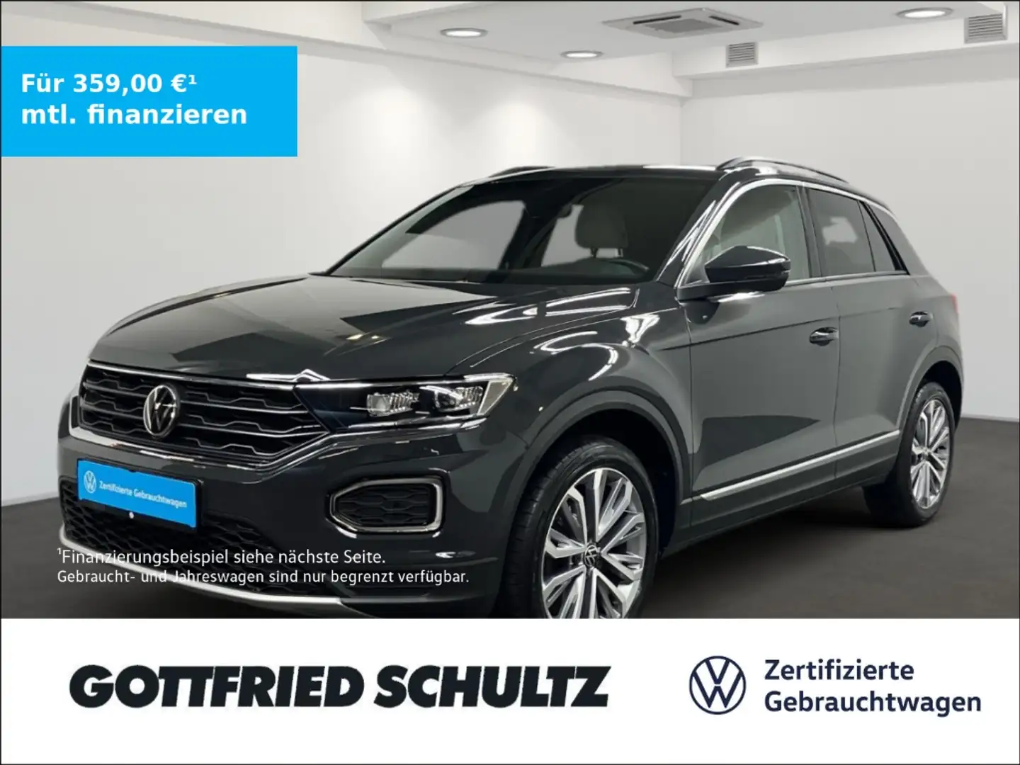 Volkswagen T-Roc 1.5 TSI DSG LED NAV PAN LEDER STANDHZ Sport Grau - 1