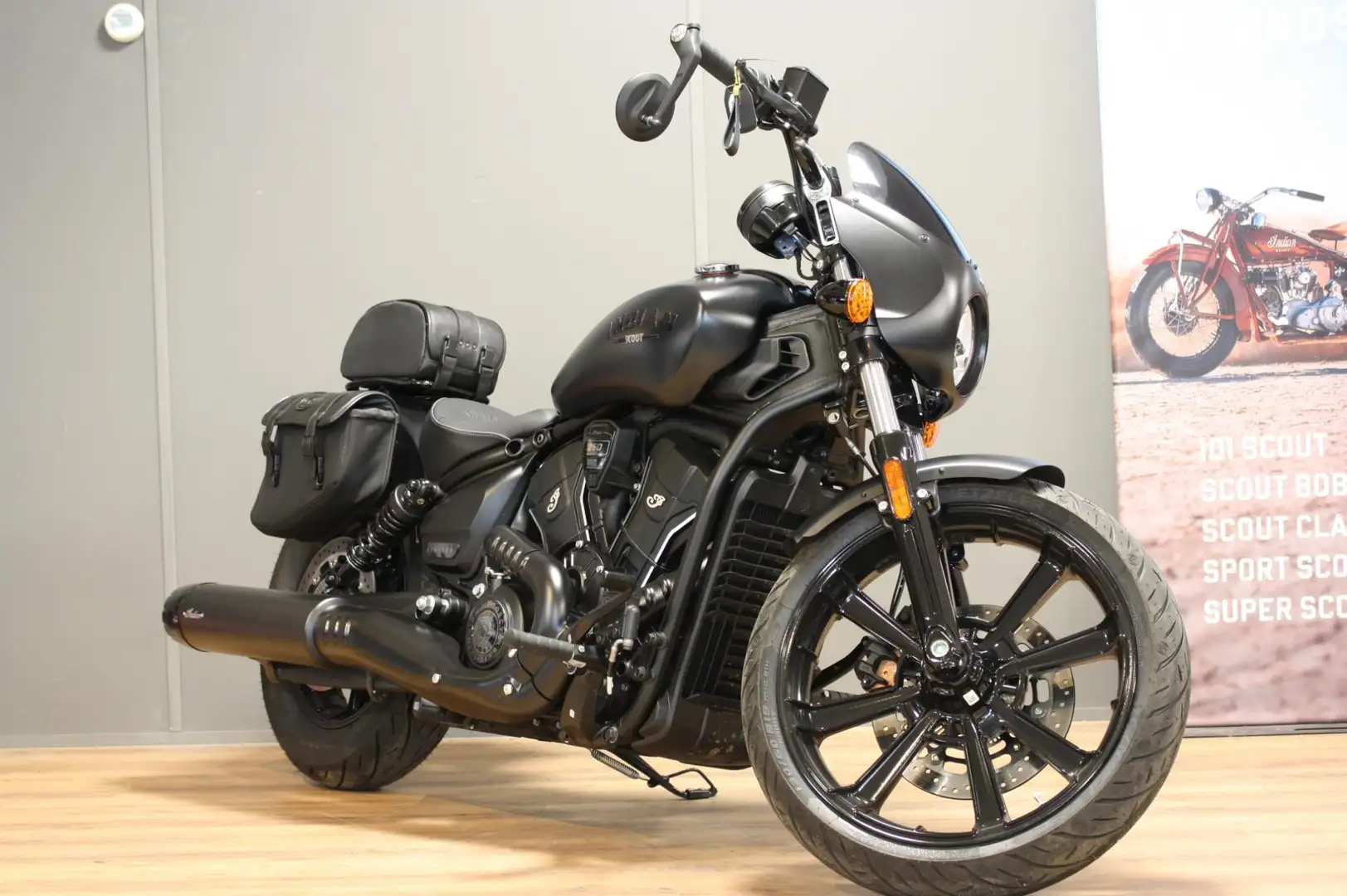 Indian Sport Scout Chopper Limited +Tech 1250 model 2025 , Inruil Mog Zwart - 2