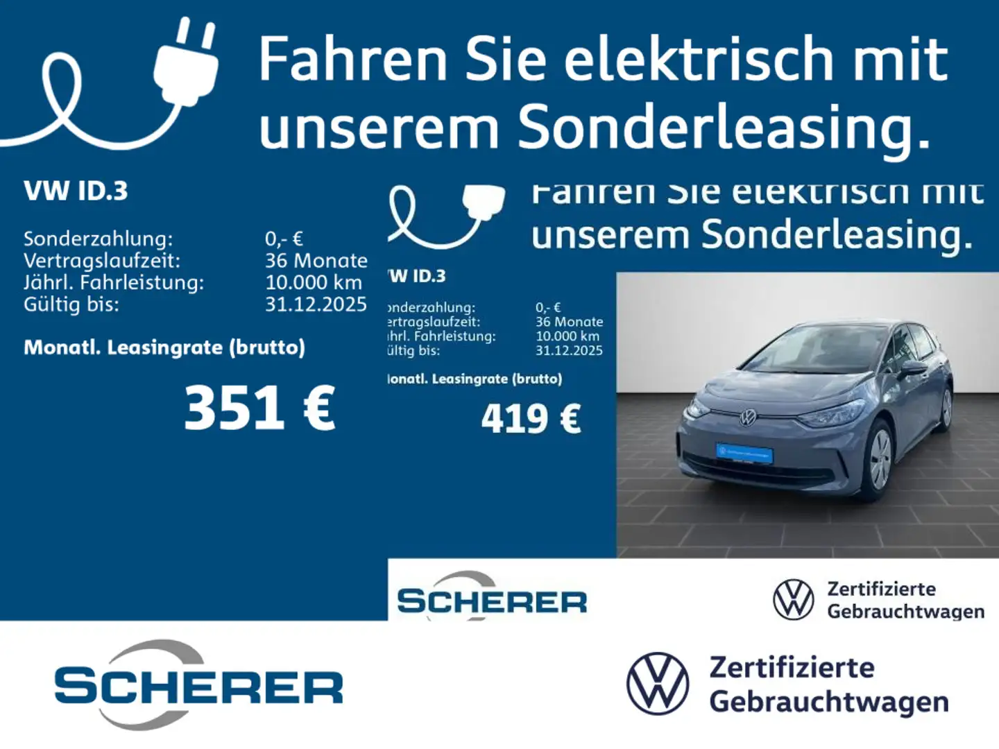 Volkswagen ID.3 Pro 150 kW NAVI SHZ LED RFK ACC DAB KLIMA Grau - 1