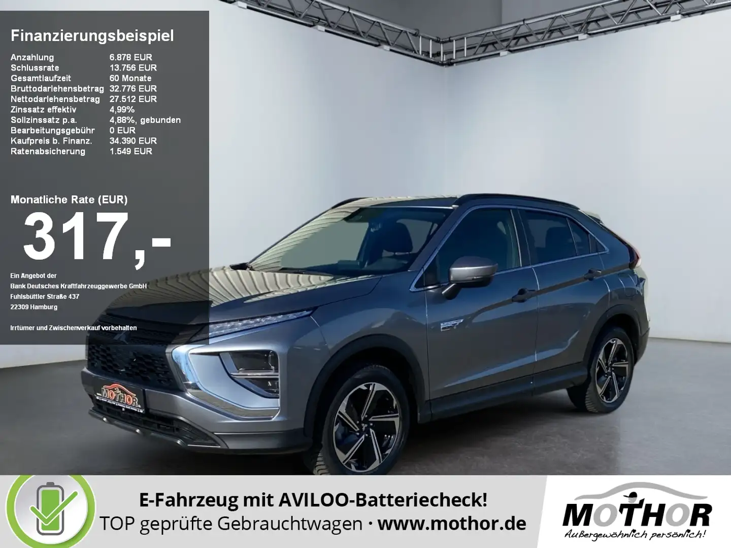 Mitsubishi Eclipse Cross Basis 2.4 PHEV TEMP SHZ KAM FLA Grau - 1