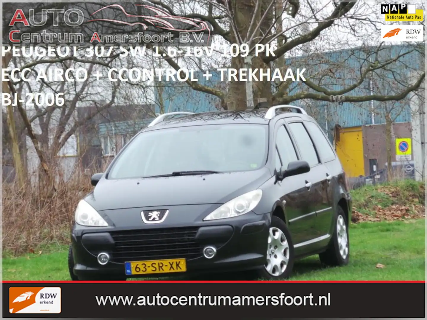 Peugeot 307 SW 1.6-16V ( INRUIL MOGELIJK ) Zwart - 1