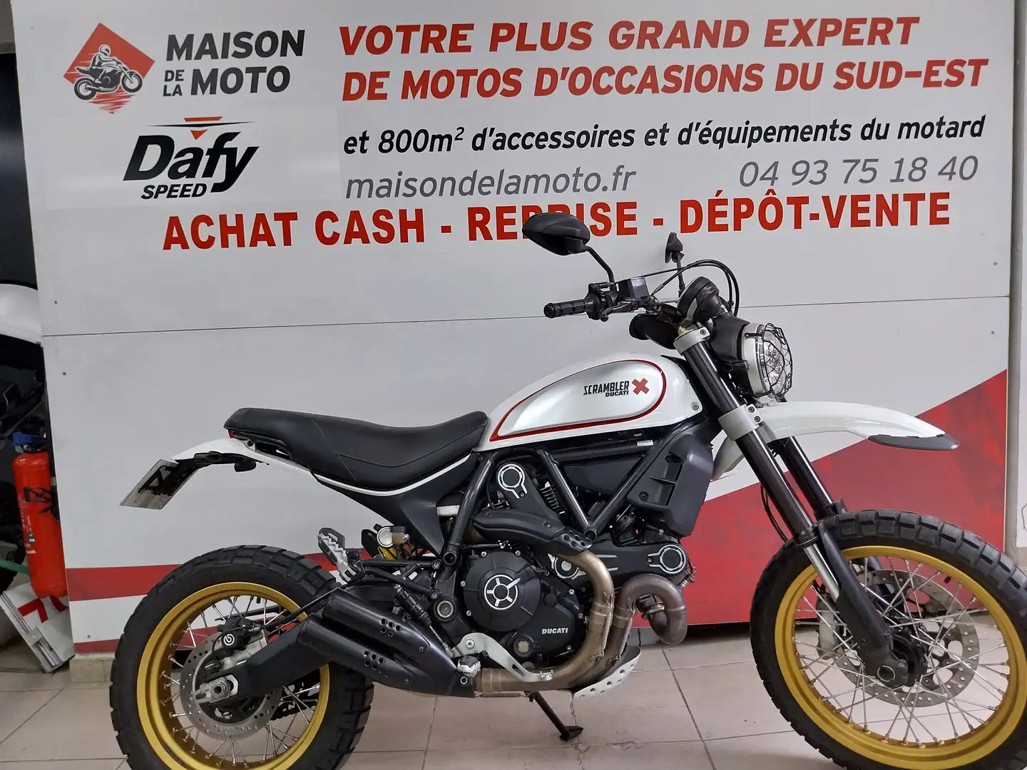 Ducati Scrambler Blanc - 1