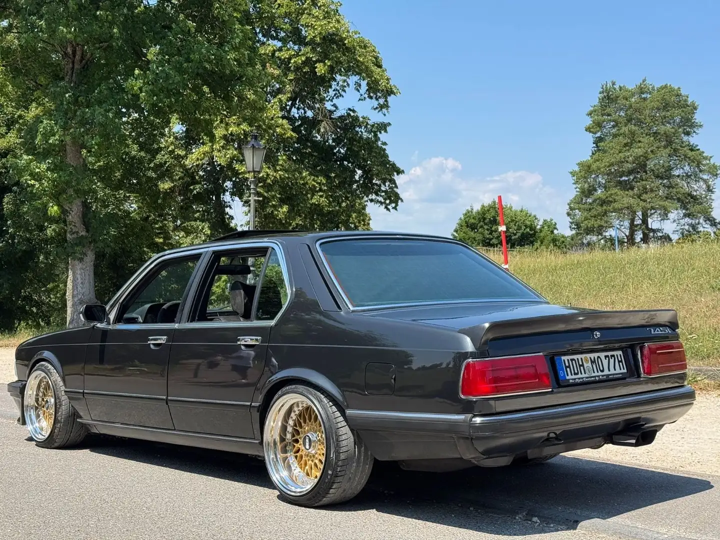 BMW 745 High*E23/TURBO/Fastest BMW-745i*BBS*Manuell*TOP* Schwarz - 2