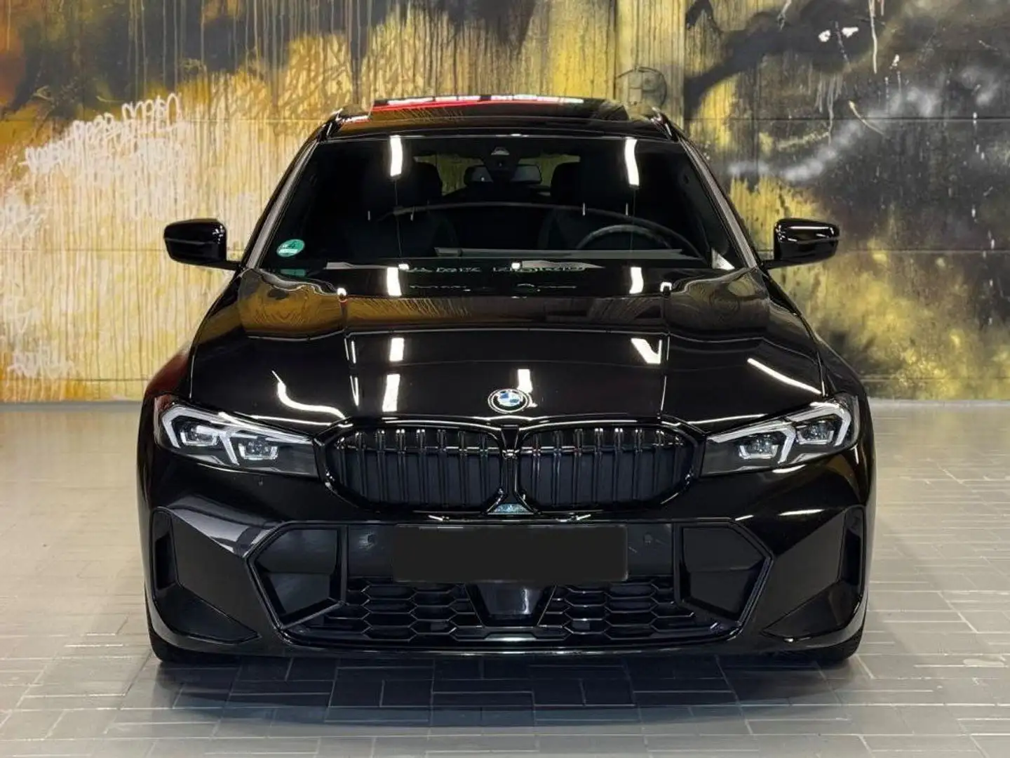BMW 320 320d TOURING-M SPORT-TETTO APRIBILE-360'-PELLE Nero - 2