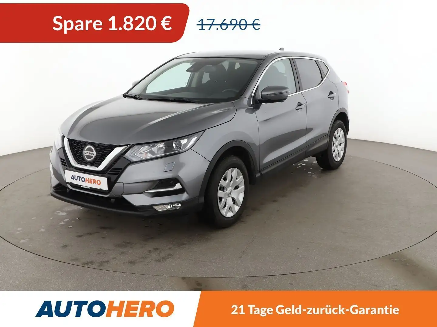 Nissan Qashqai 1.3 DIG-T N-Connecta*NAVI*TEMPO*360°CAM*SHZ* Grijs - 1