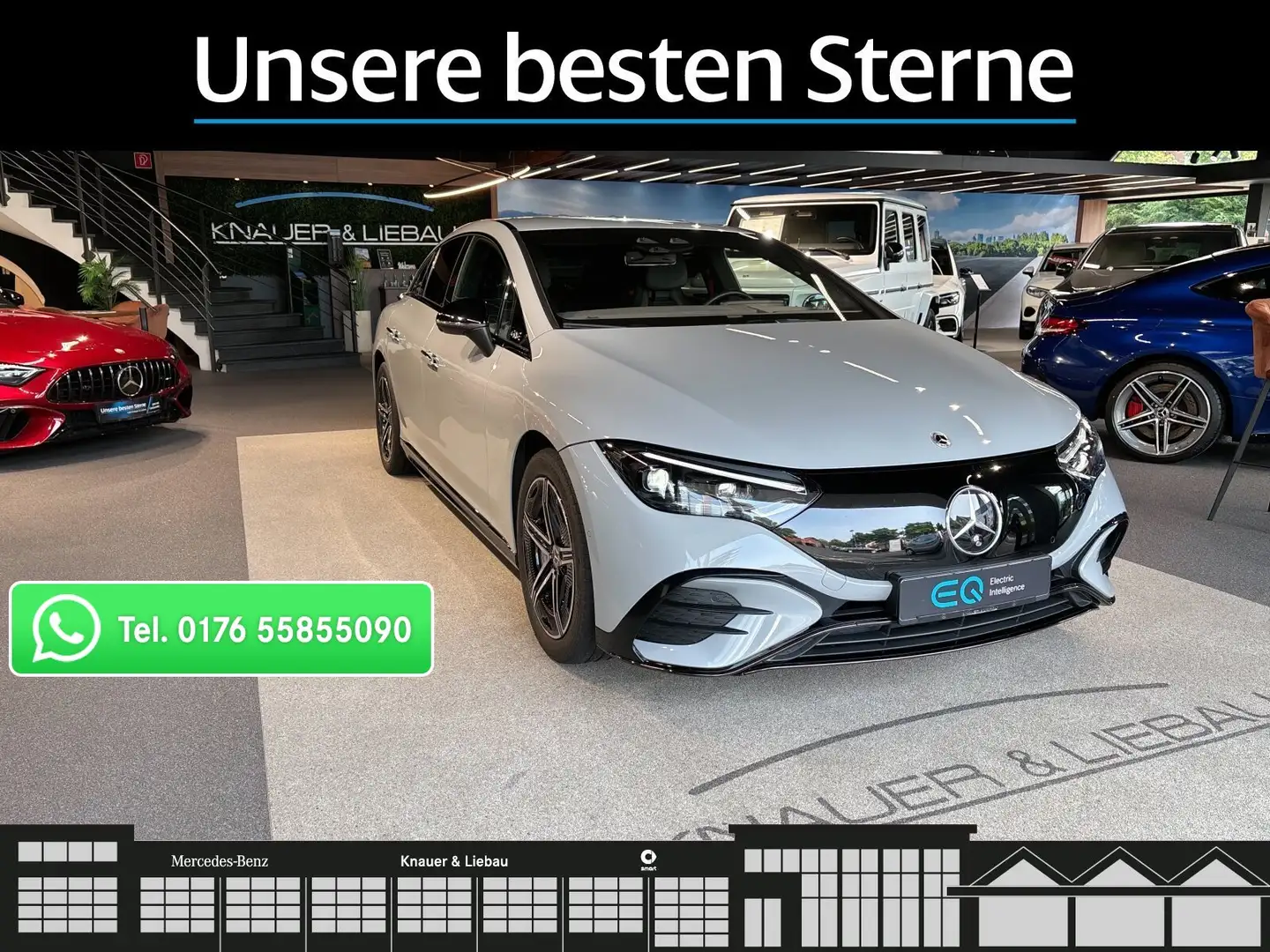 Mercedes-Benz EQE 350 EQE 350 4M AMG-Line*AHK*FAP*Memory*360°*Digi-Light Gris - 1