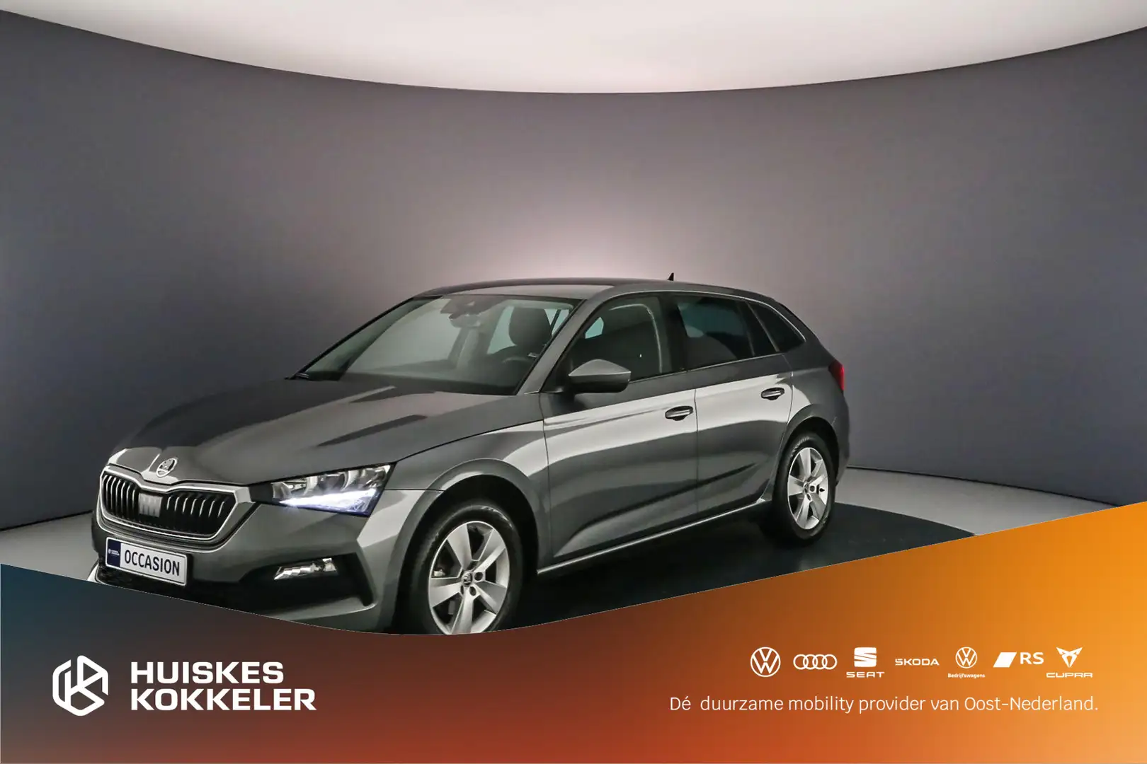Skoda Scala Ambition 1.0 TSI 110pk Cruise control, Airco, DAB, Gris - 1
