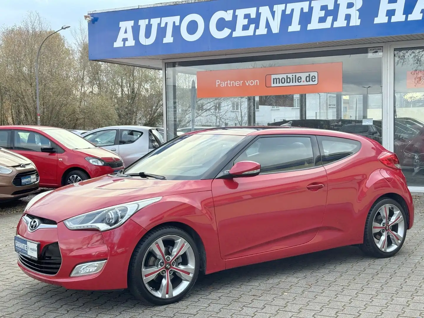Hyundai VELOSTER blue Premium Panorama Leder PDC Rot - 1