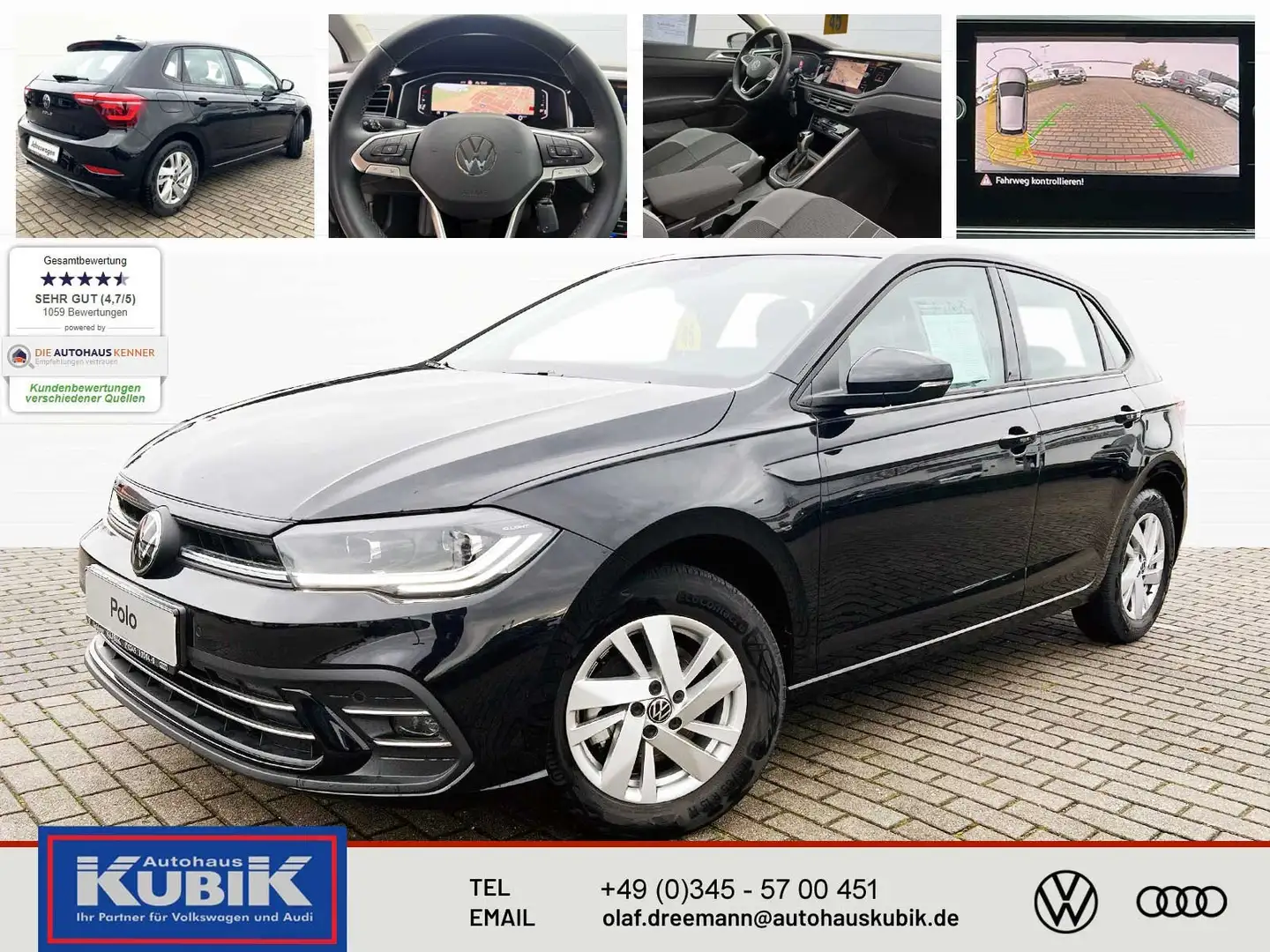 Volkswagen Polo TSI Style mit DSG+IQ.Light+Navi+Kamera+Winterpaket Schwarz - 1