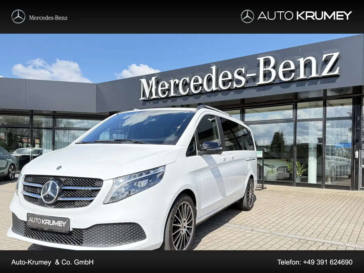 Mercedes-Benz V 220 d EDITION Lang Night+Totwinkel+LED+19"Navi Alb - 1