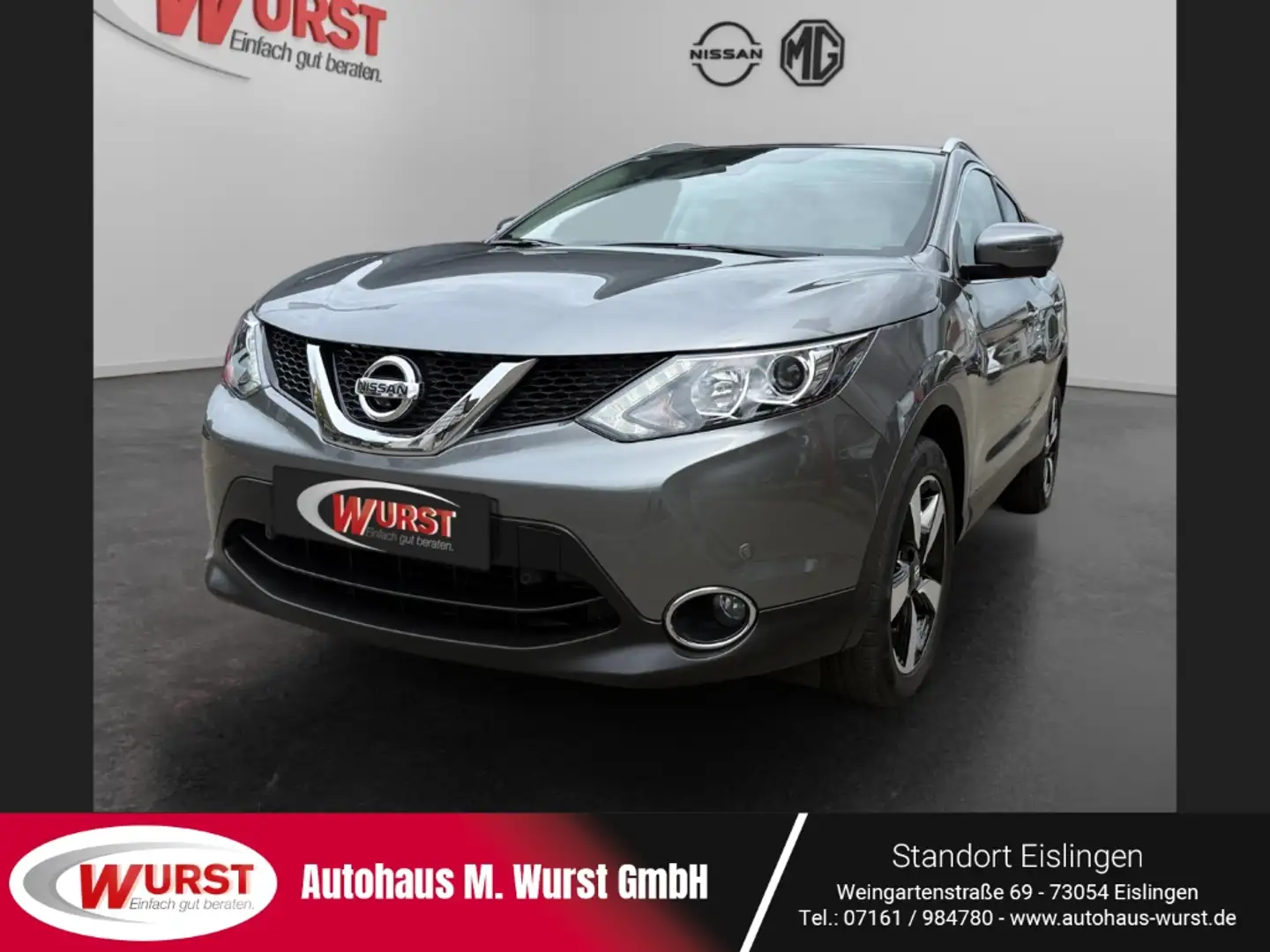Nissan Qashqai N-Connecta 1.6 DIG-T Navigation Around View Glasda Grau - 1