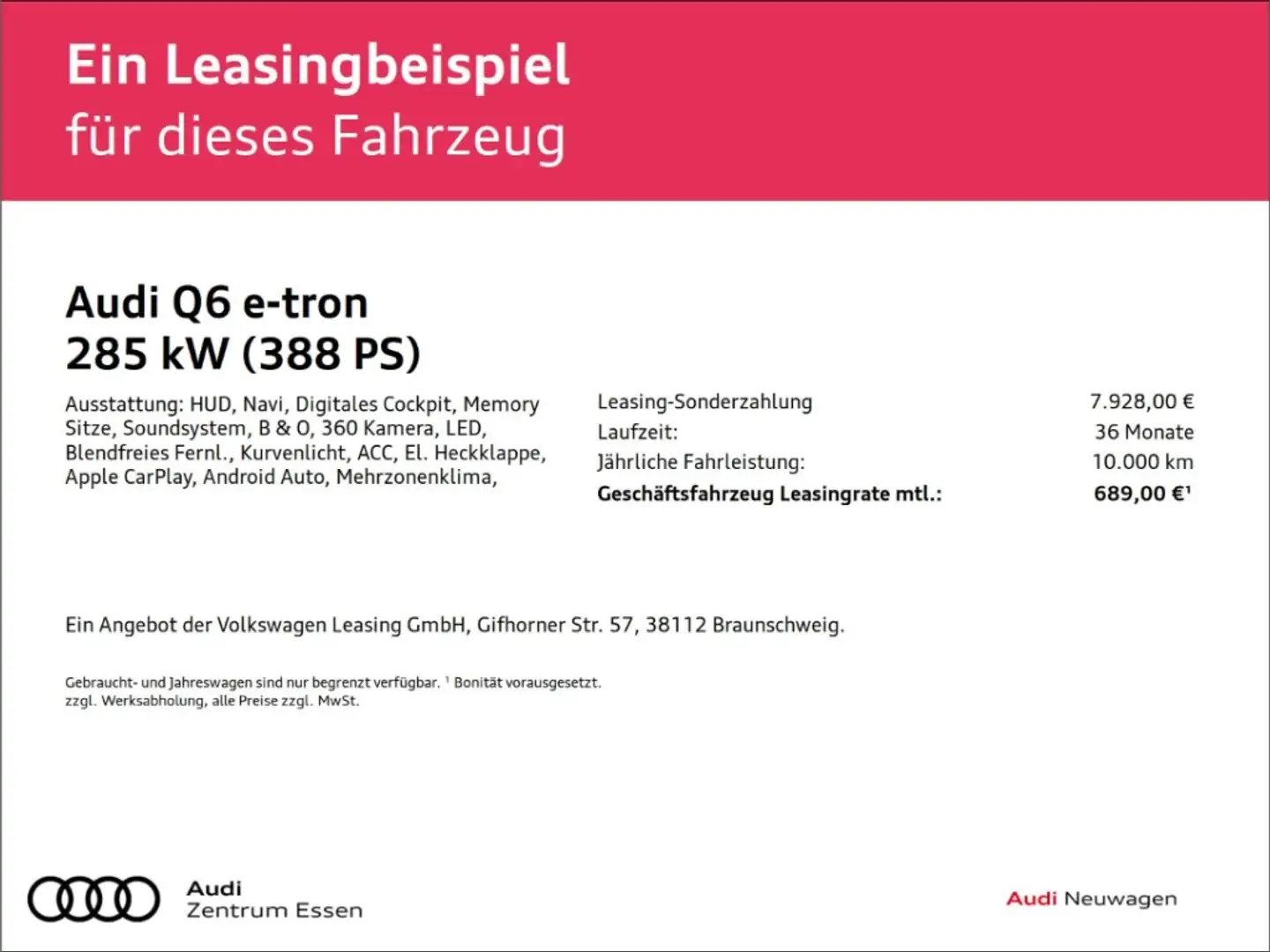 Audi Q6 SUV E-TRON QUATTRO 285 KW S LINE TECH PLUS Grau - 2