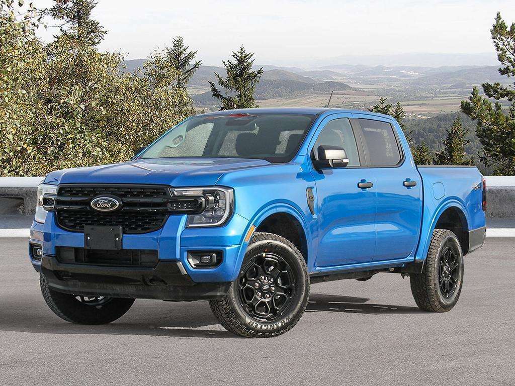 Blue 2026 Ford Ranger Pickup Truck Four-Wheel Drive Automatic