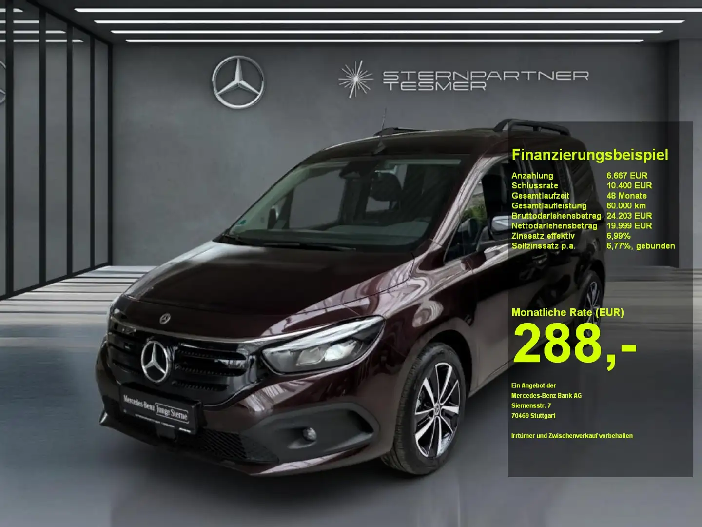 Mercedes-Benz EQT 200 Progressive NEUWAGEN, 47 km! Rosso - 1